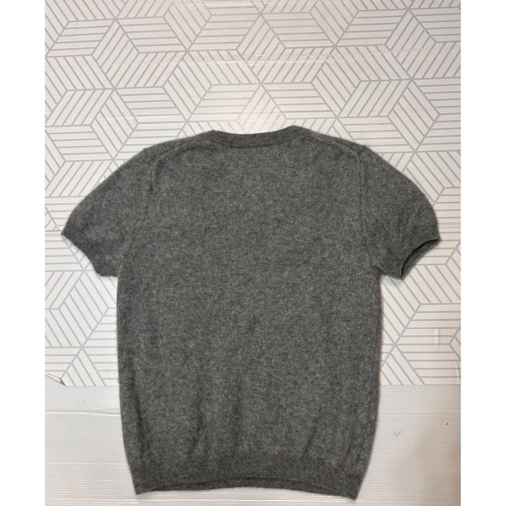 Quince Mongolian 100% Cashmere Size XL fits L Short Sleeve Sweater Tee Top a5 - Picture 5 of 11
